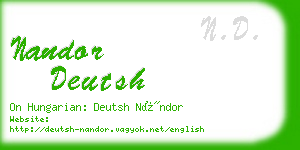 nandor deutsh business card